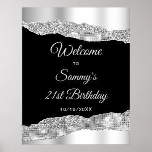 Poster Aniversário do Silver e do Glam Negro