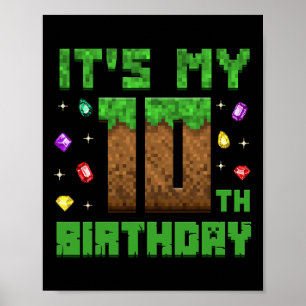 Poster Aniversário é o meu 10º Aniversário Gamer Núm.