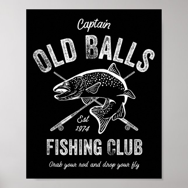 Poster Aniversário Engraçado de Pesca com Mosca para Home (Frente)