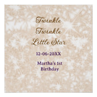 Aniversário estrela brilhante brilho marrom