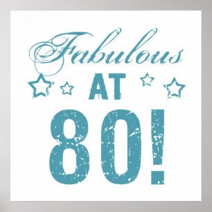Pôster Aniversário fabuloso do 80