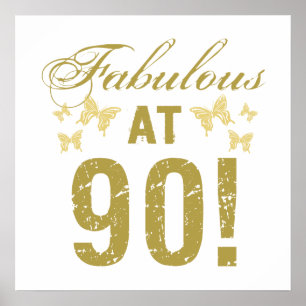Poster Aniversário fabuloso do 90
