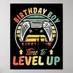 Poster Aniversário Hora De Alinhar Videos games Jogador B