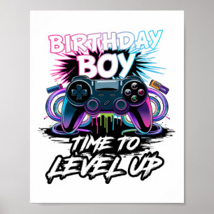 Poster Aniversário, Hora De Aproximar O Jogo De Vídeo Par