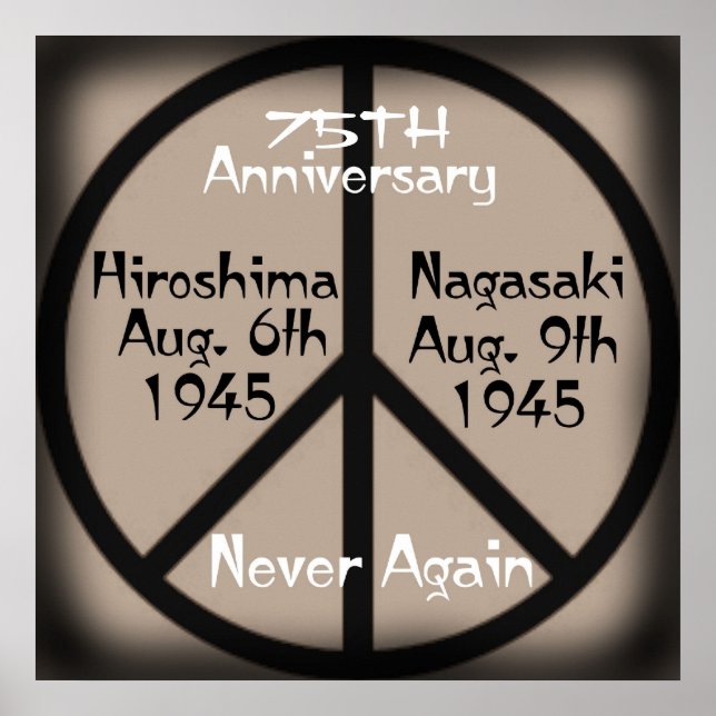 Poster Aniversário Nunca Mais - Hiroshima/Nagasaki (Frente)