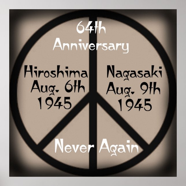 Pôster Aniversário Nunca Mais - Hiroshima/Nagasaki (Frente)