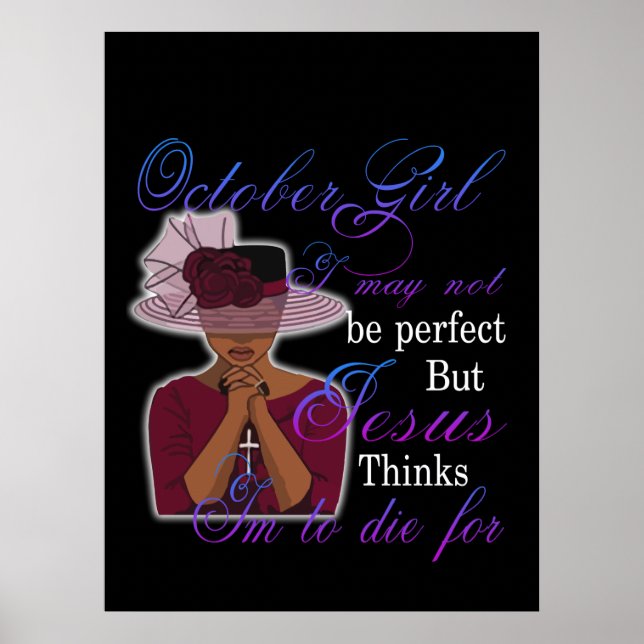 Poster Aniversário | Outubro Rapariga I May Not Perfect (Frente)
