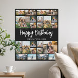 Poster Aniversário Personalizado 24 Colagem de Fotos<br><div class="desc">Crie sua própria coleção de fotos personalizada de 24 para o aniversário</div>