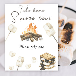 Poster Aniversário S'more - Por favor, pegue um