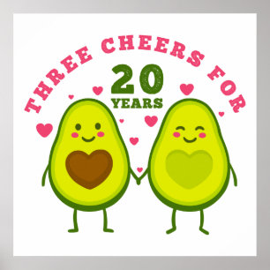 Poster Aniversário três aplausos por 20 anos