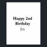 Poster aniversários adicionar seu nome imagem texto image<br><div class="desc">Design</div>