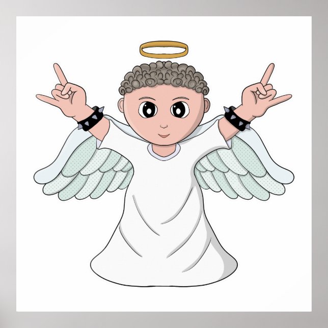 Poster Anjo Amorador de Música Pesada (Frente)