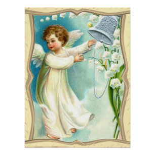 Pôster Anjo Bebê com Poster de Bell Azul