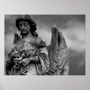 Pôster Anjo com rosas