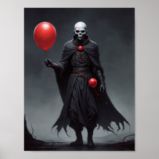 Poster Anjo da morte vem com balões vermelhos