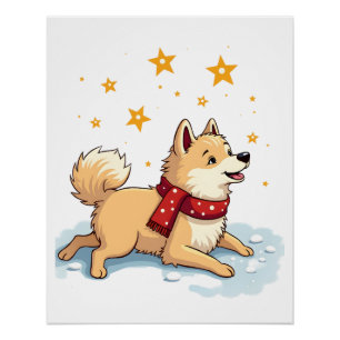 Pôster Anjo da Neve Samoyed