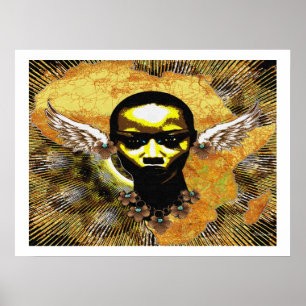 Poster Anjo das orelhas aladas da África
