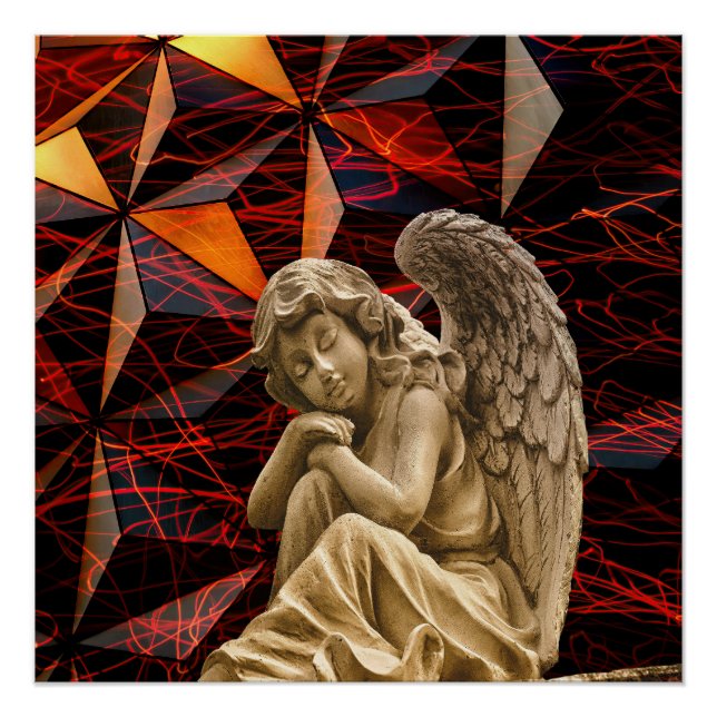 Pôster Anjo de Descanso Moderno (Frente)