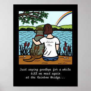 Poster Anjo de Labrador do chocolate e mamã 3