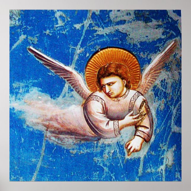 PÔSTER ANJO DE NATAL VOANTE NO CÉU AZUL (Frente)