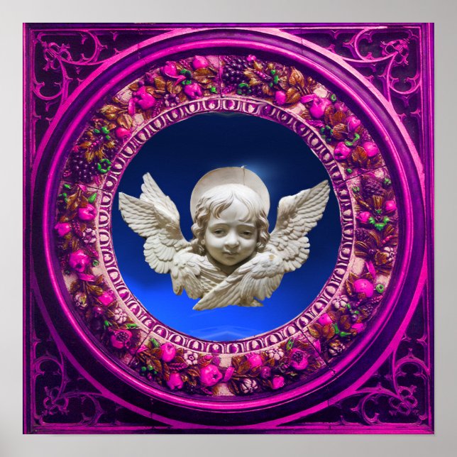 POSTER ANJO DE RENAISSÂNCIA DA FLORENTINA COM COROA FLORA (Frente)