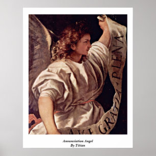 Pôster Anjo do aviso por Titian