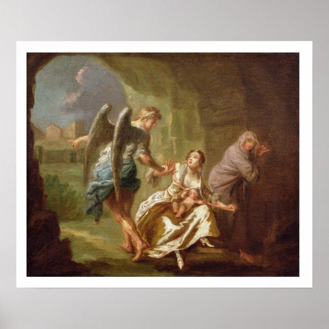 Poster Anjo do Compaixão, c.1746 (óleo na canvas) (Frente)