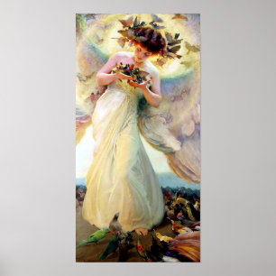 Poster Anjo dos pássaros