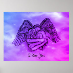 Poster Anjo Eros Apaixonado, Eu Te Amo