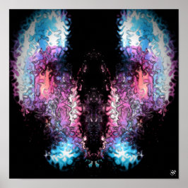 Poster Anjo escuro v1 - padrões pareidolia