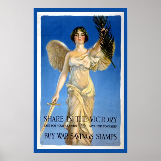 Poster Anjo Feminino Patriota Vintage, Compre Títulos de  (Frente)