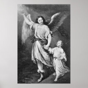 Pôster Anjo Guardião E Criança