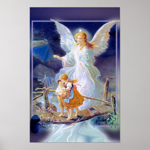 Poster Anjo Guardião e Crianças