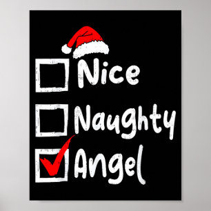 Poster Anjo Malvado Engraçado Lista de Natal Família Mat