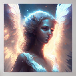 Poster Anjo Místico de Olhos Azuis