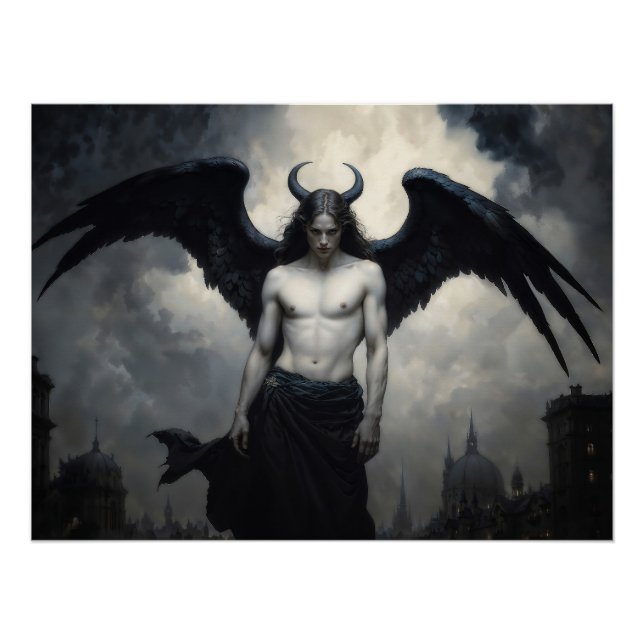 Pôster Anjo Negro Lúcifer (Frente)