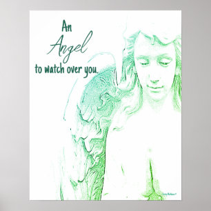Poster Anjo Para Ver As Suas Asas Verdes Citar Arte