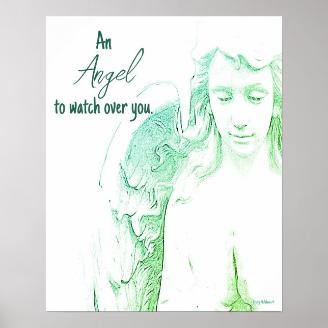 Poster Anjo Para Ver As Suas Asas Verdes Citar Arte (Frente)