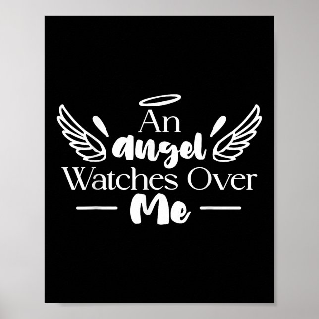 Poster Anjo Vê Sobre Mim Pai Mãe Mulheres Homens Crianças (Frente)