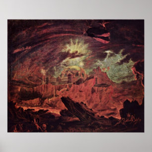 Pôster Anjos caídos no inferno por John Martin