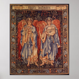 Pôster Anjos do vintage, Angeli Laudantes por Burne Jones