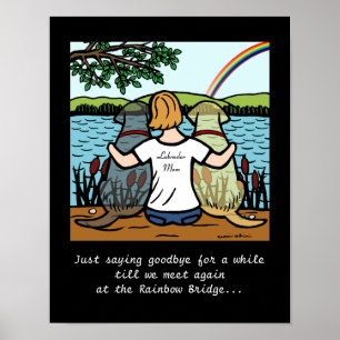 Pôster Anjos Labrador Amarelo e Preto e Mamãe 3