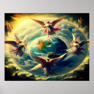 Poster Anjos Nos Quatro Cantos Da Terra em uma Parede