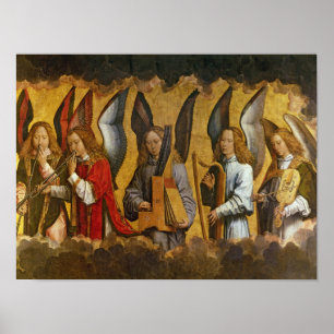 Pôster Anjos que jogam instrumentos musicais