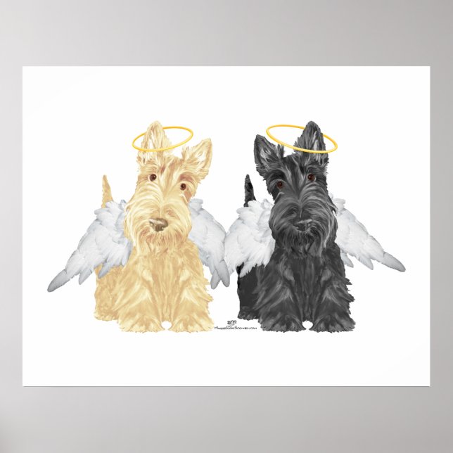 Pôster Anjos Scottish Terrier (Frente)