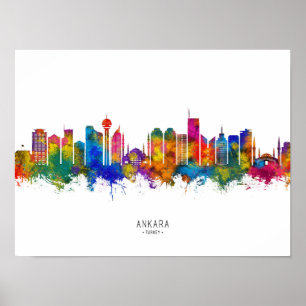 Poster Ankara Turkey Skyline