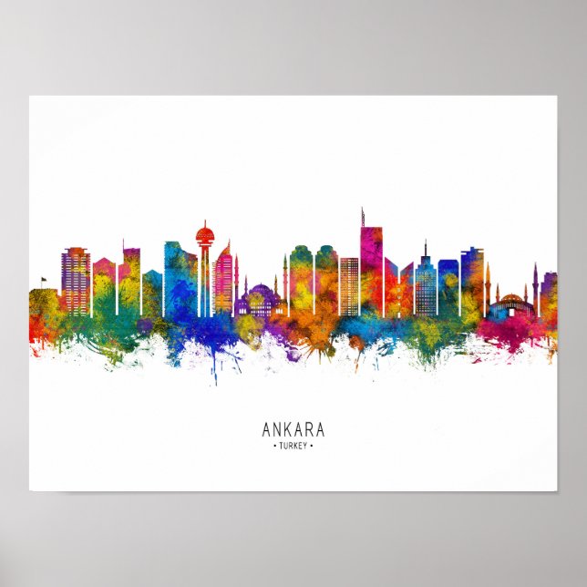 Poster Ankara Turkey Skyline (Frente)