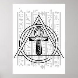 Poster Ankh - Hieroglifos Egípcios