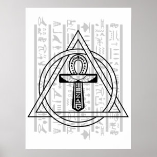 Poster Ankh - Hieroglifos Egípcios