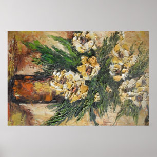 Poster Ann Hayes Pintando Flores Amarelas Em Vase